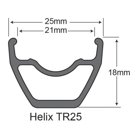 Обод 29" 32h SunRingle Helix TR25 Black