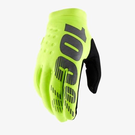 Мотоперчатки 100% Brisker Glove Fluo Yellow, XXL, 2021