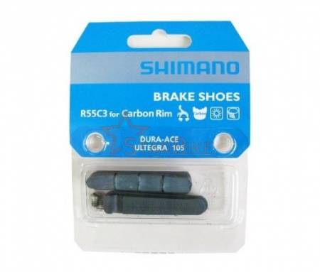 Вкладыши шоссейных колодок Shimano R55C3, для карбон. обода