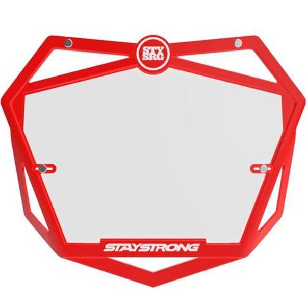 Номерная табличка BMX Strong Primo 3D Pro Race Number Plate, Red