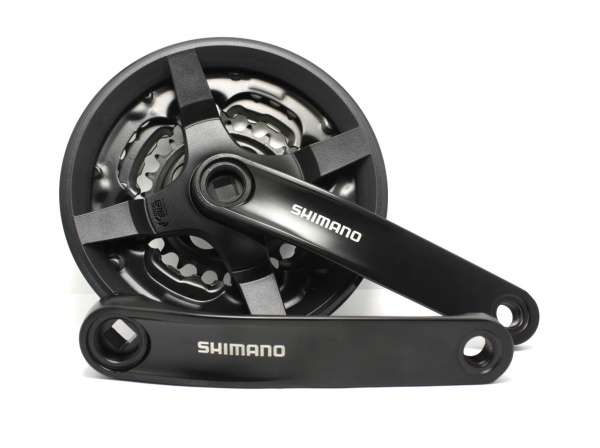 Система Shimano FC-TY301 42/34/24T, с защитой звезд, шатуны 170мм