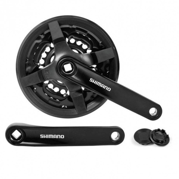 Система Shimano FC-TY301 42/34/24T, с защитой звезд, шатуны 170мм