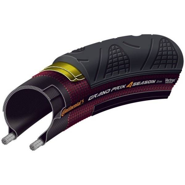 Покрышка 700x25С Continental Grand Prix 4 Season 28" Folding Tyre black-black